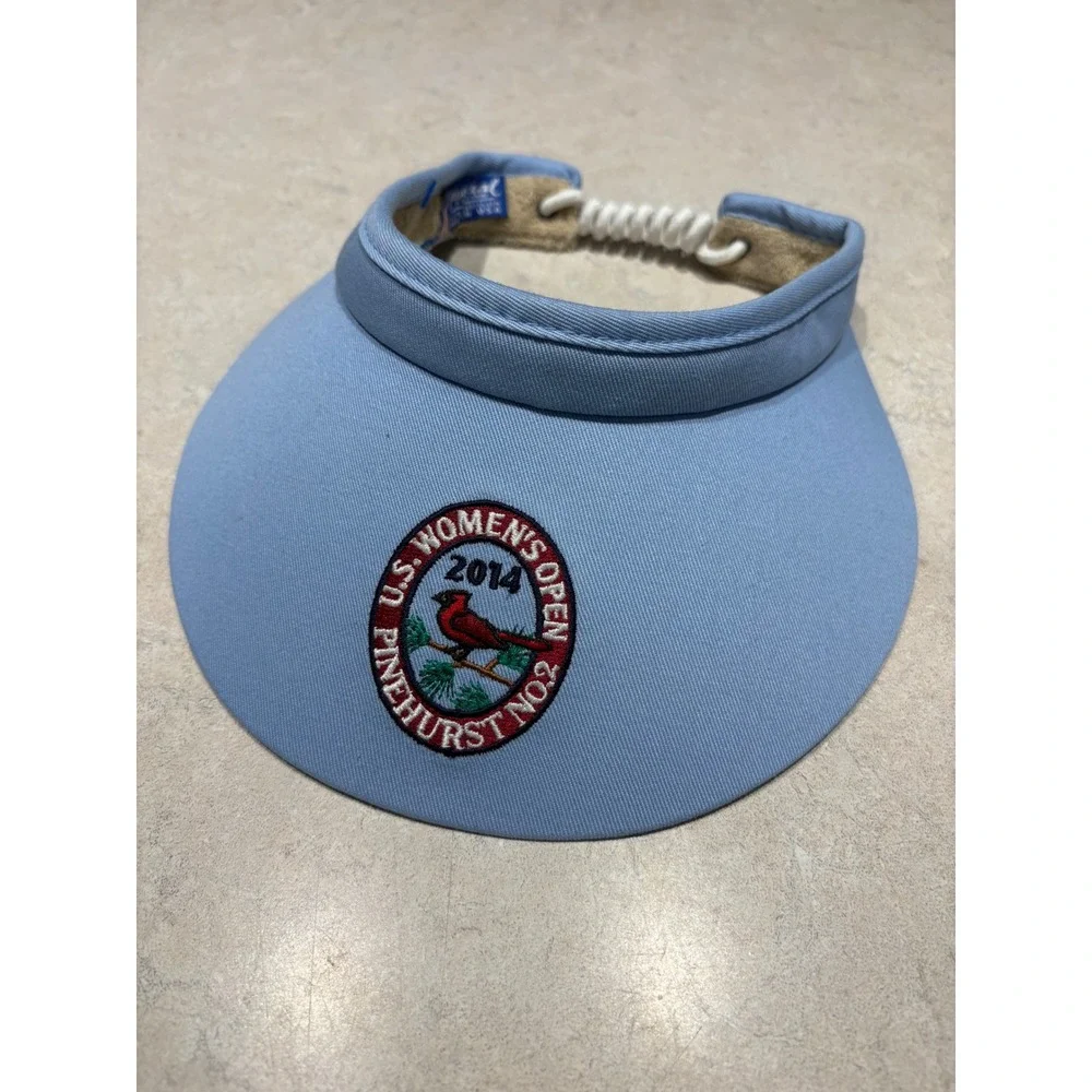 2014 US Womens Open Pinehurst No 2 Golf Visor Light Blue Bungee Cord